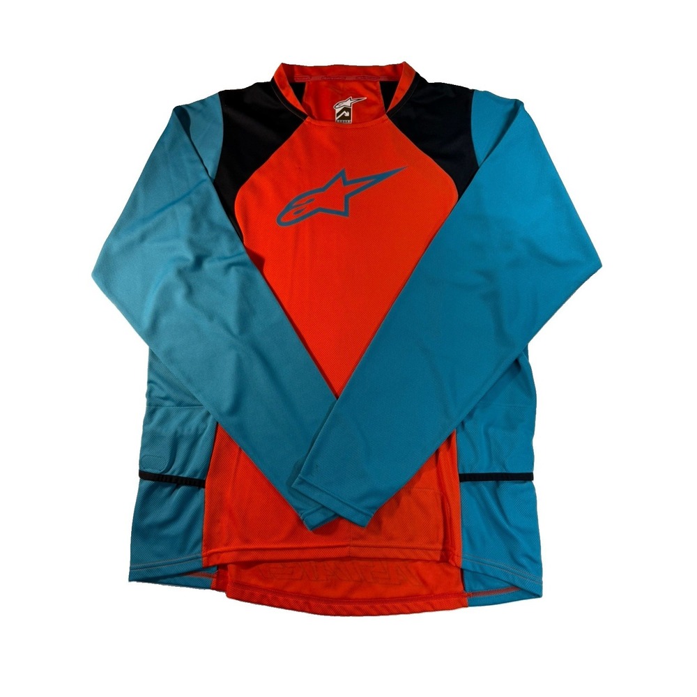 Alpinestars Drop LS Enduro Jersey XL Orange Blue Motocross MTB Long Sleeve